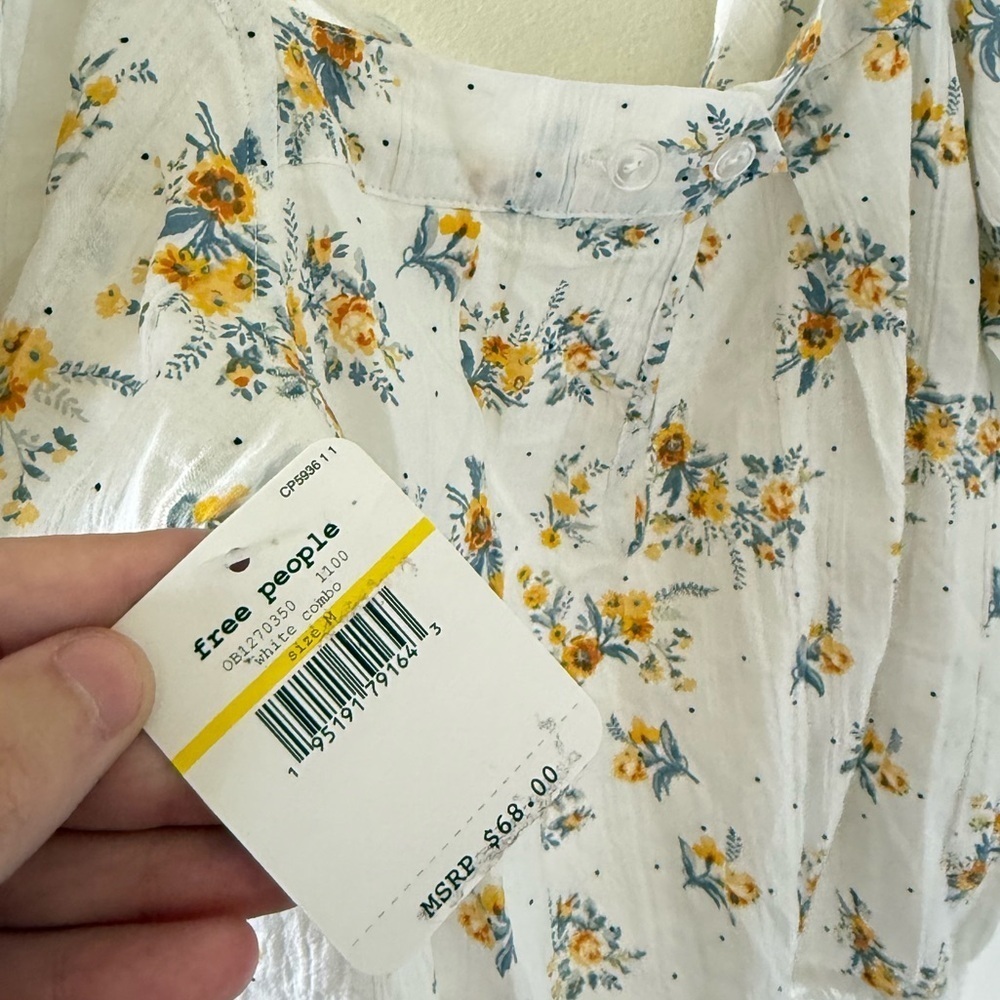 Free People Intimately NEW Angela Floral Print Bodysuit - Picture 6 of 6